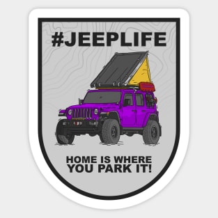 Jeep Life Jeep Wrangler Offroad 4x4 - Purple Sticker